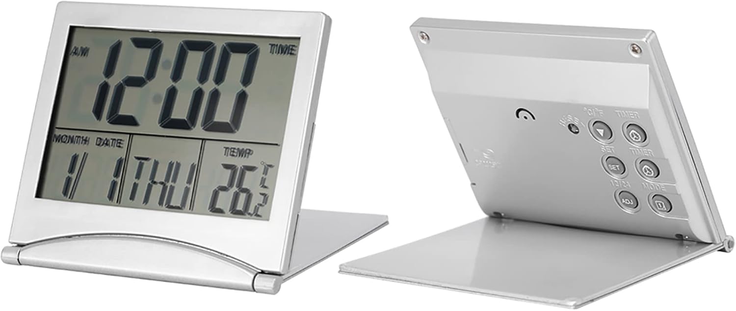 GLOGLOW Multifunctional LED Clock with Weather Monitoring
