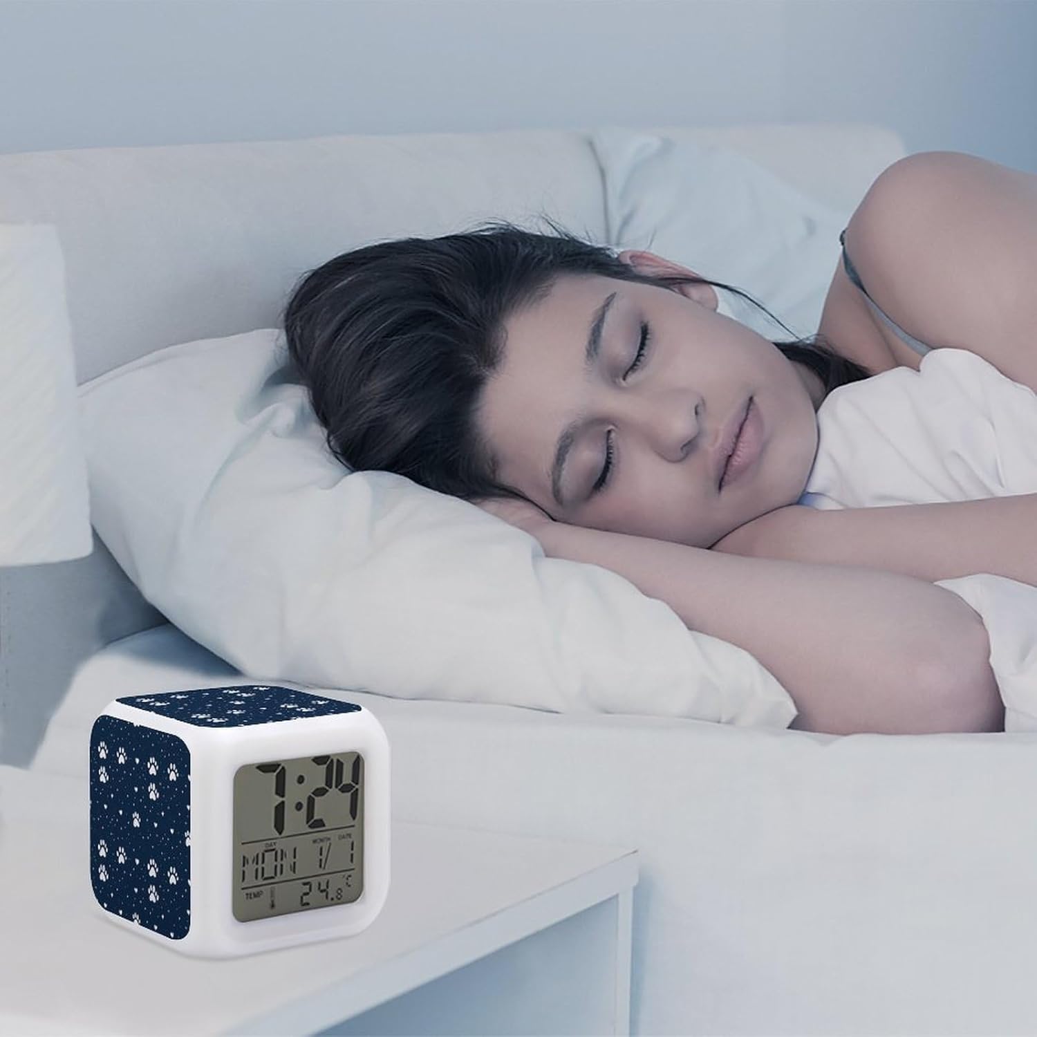 Novastar Digital Alarm Clock with 7 Color Night Light