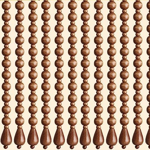 Natural Wooden Beaded Curtains for Room Division
