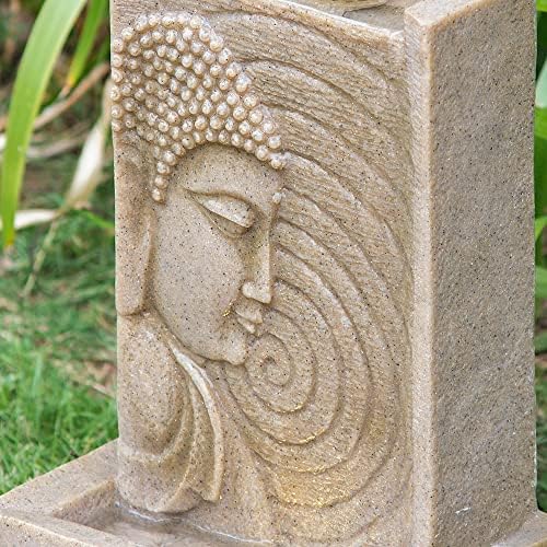 9x65x14 Indoor Buddha Water Fountain with LED Light