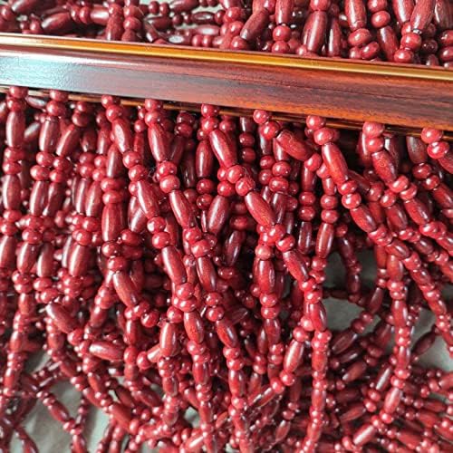 Wood Bead Curtain for Room Dividers and Doorways 30 Strands