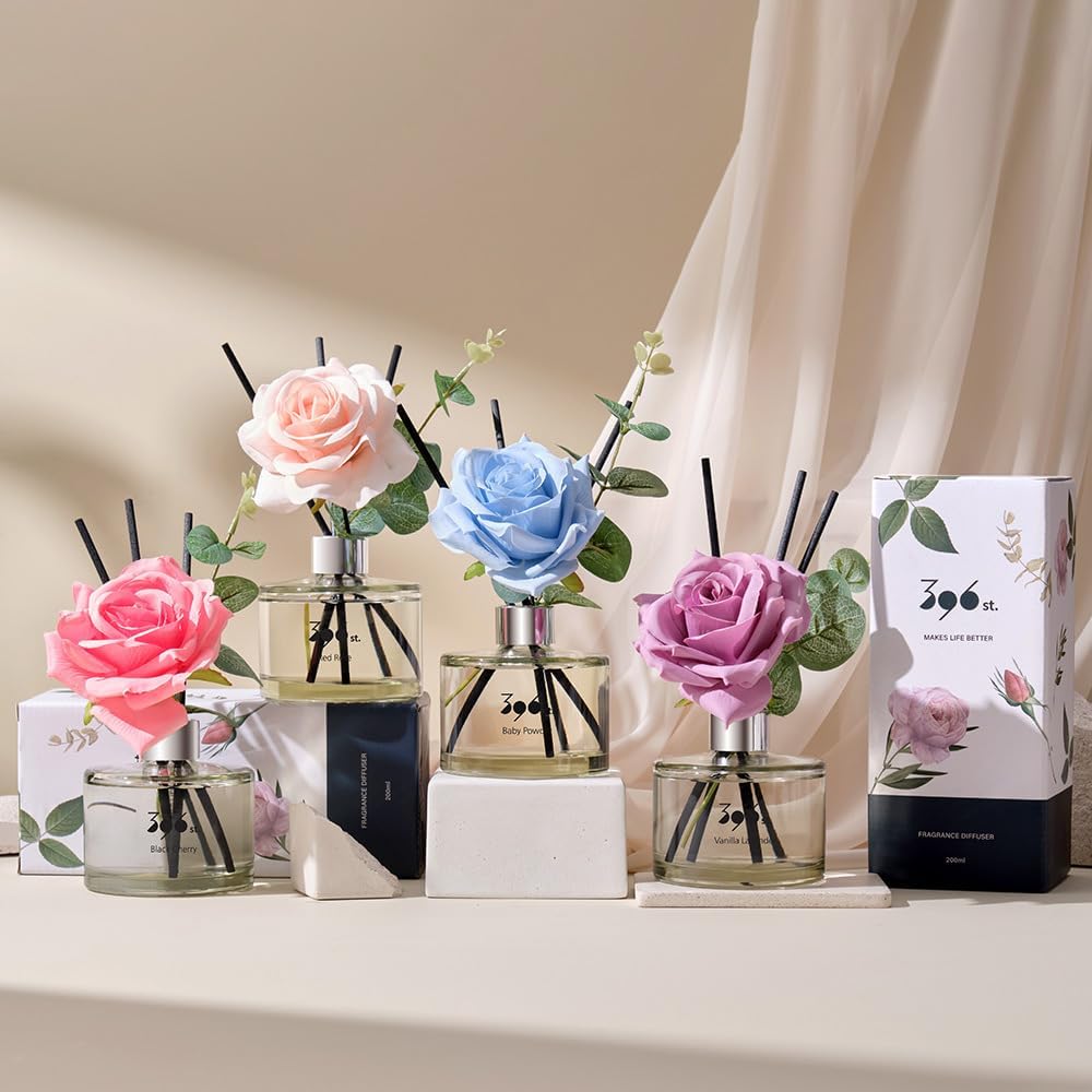 396 St Rose Flower Reed Diffuser Set Vanilla Lavender 67oz