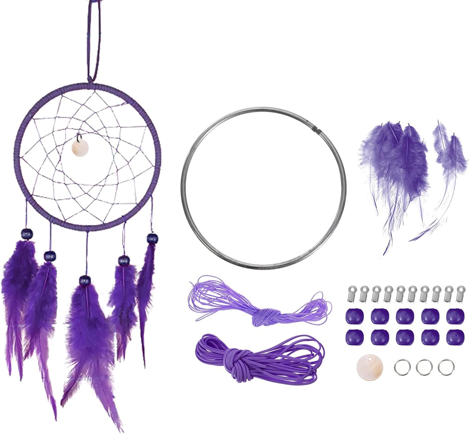 PATIKIL DIY Dream Catcher Kit Purple Style 3