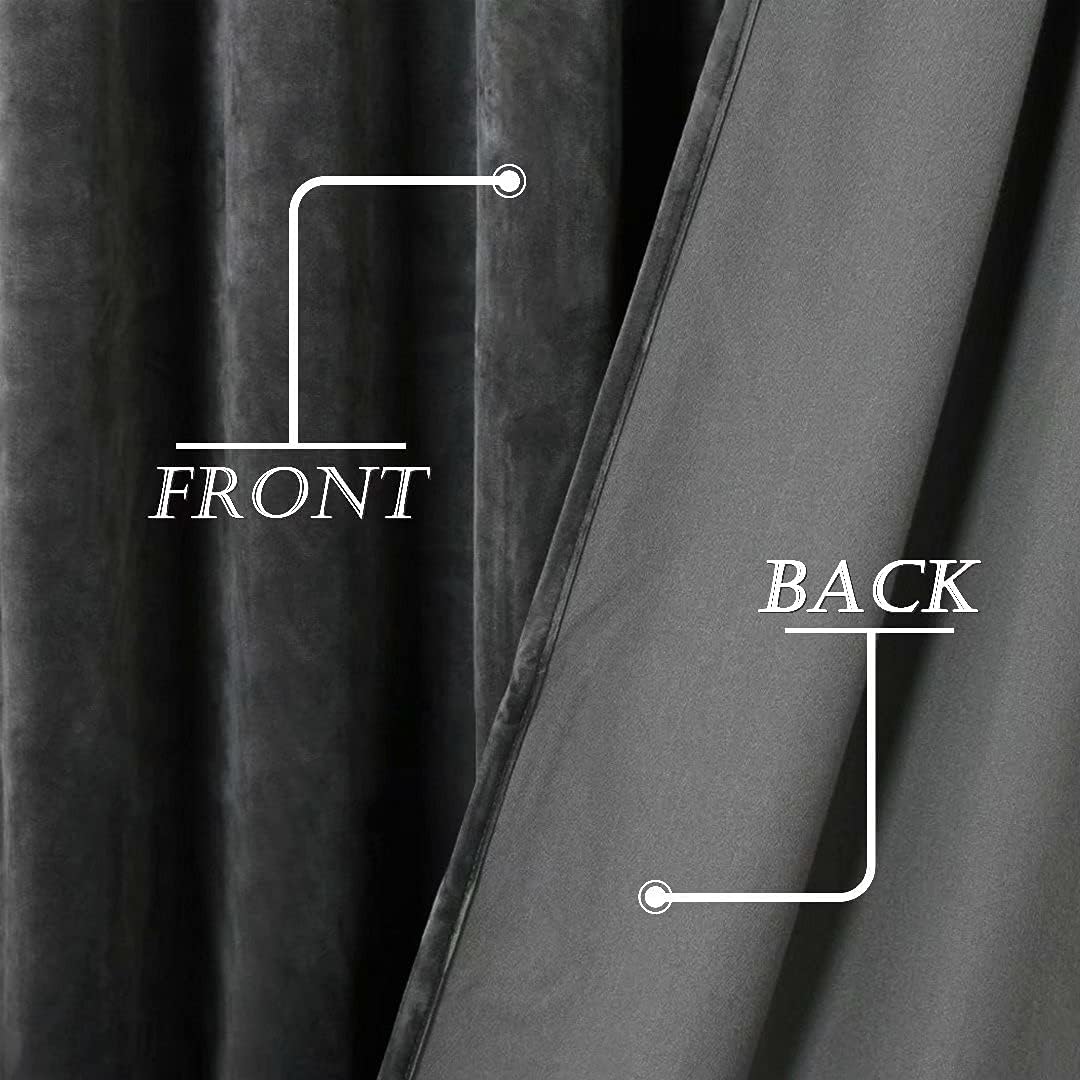 Victree Room Divider Curtain 9ft x 7ft Dark Grey