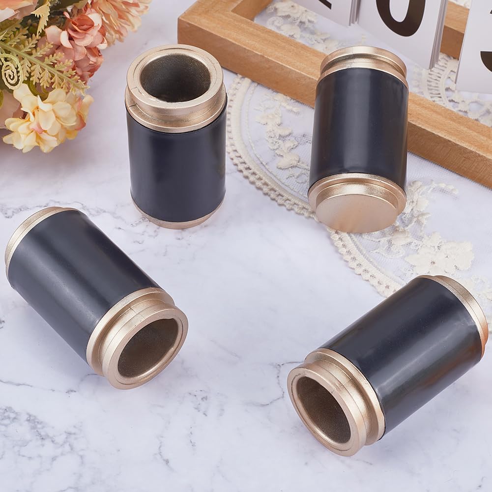 GORGECRAFT 4PCS Black Curtain Rod Finials Ends Caps 29x28mm Inner Diameter