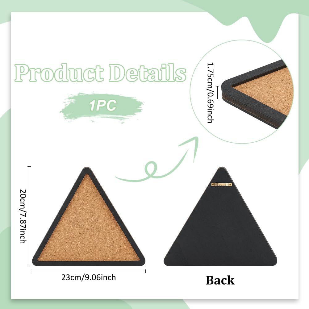 UNICRAFTALE Black Wall Mounted Cork Board for Brooch Pin Storage and Home Office Decor