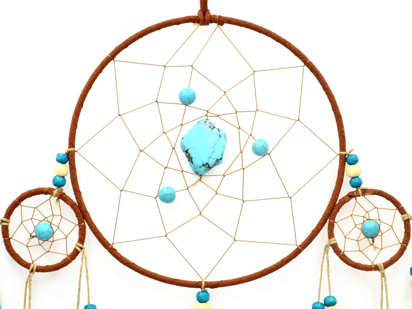 Urdeoms Dream Catcher Wall Decor for Bedroom and Room Decor with Turquoise and Feathers