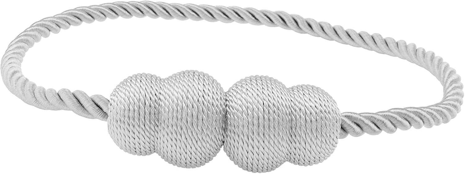 Magnetic Curtain Tiebacks 4 Pack for Window Drapes