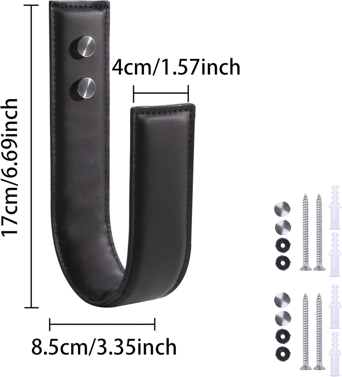 OCIOLI Modern Black Curtain Tiebacks 2 Pack