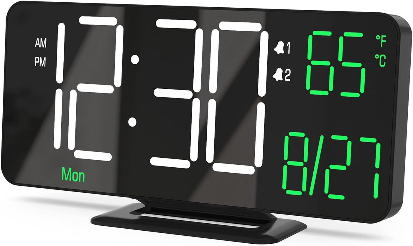 KOSUMOSU 67in Black Digital Alarm Clock