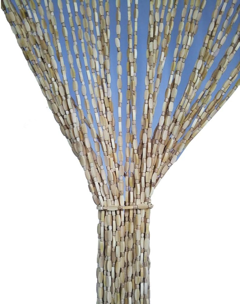 Etlegor Bamboo Beaded Curtains Door Divider Panel