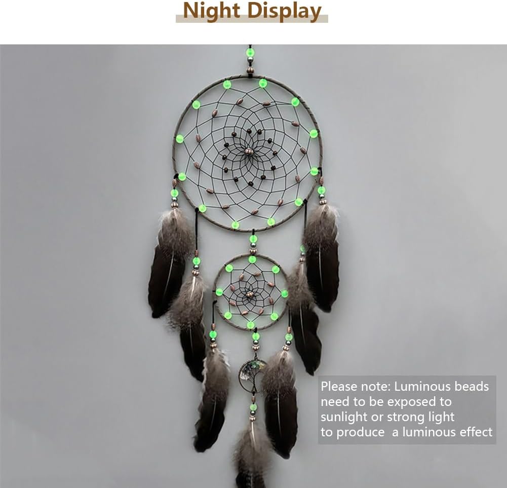Dream Catcher with Luminous Beads Wall Decor