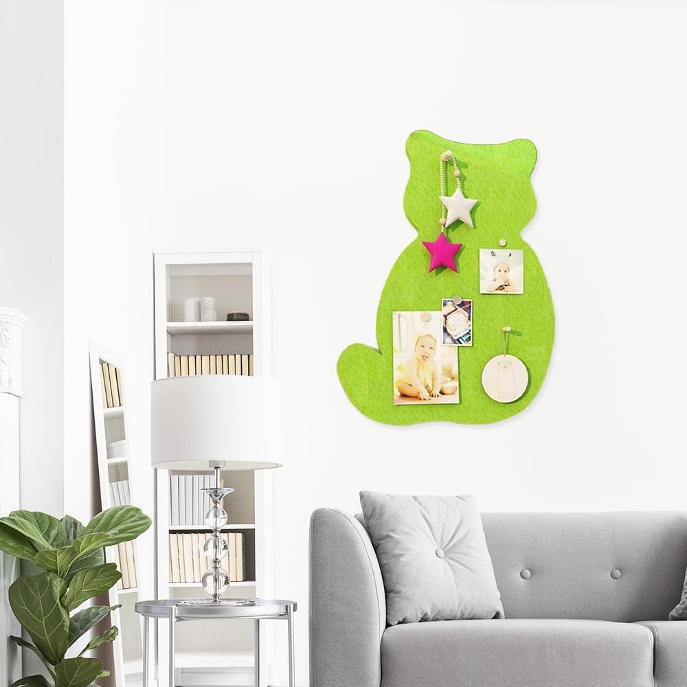 Pin Board Cat Cork Board 236x179 Inch Decorative Bulletin Board Wall Decor Green