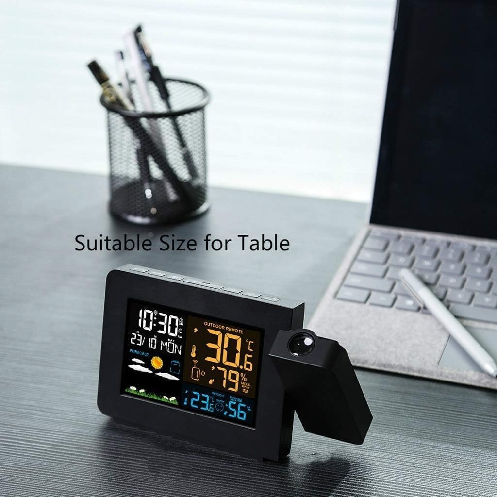 YUSIWOAL Weather Forecast Alarm Clock with LCD Display
