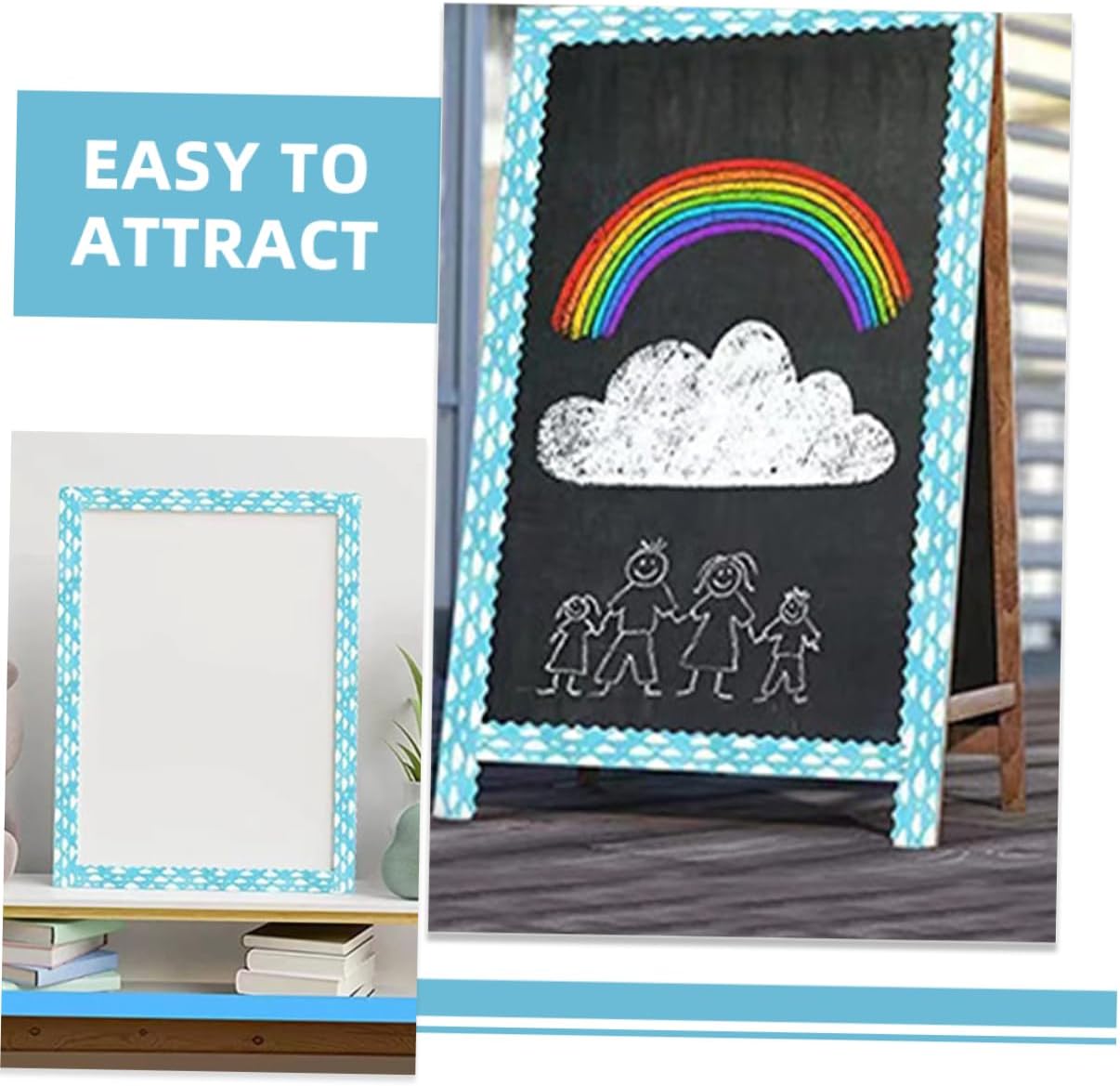 Zerodeko Cloud Pattern Bulletin Board Border Sticker Classroom Decor