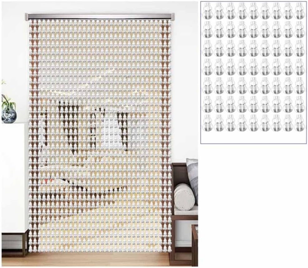 Clear Gourd Beaded Curtains - 100x180cm for Home Decor