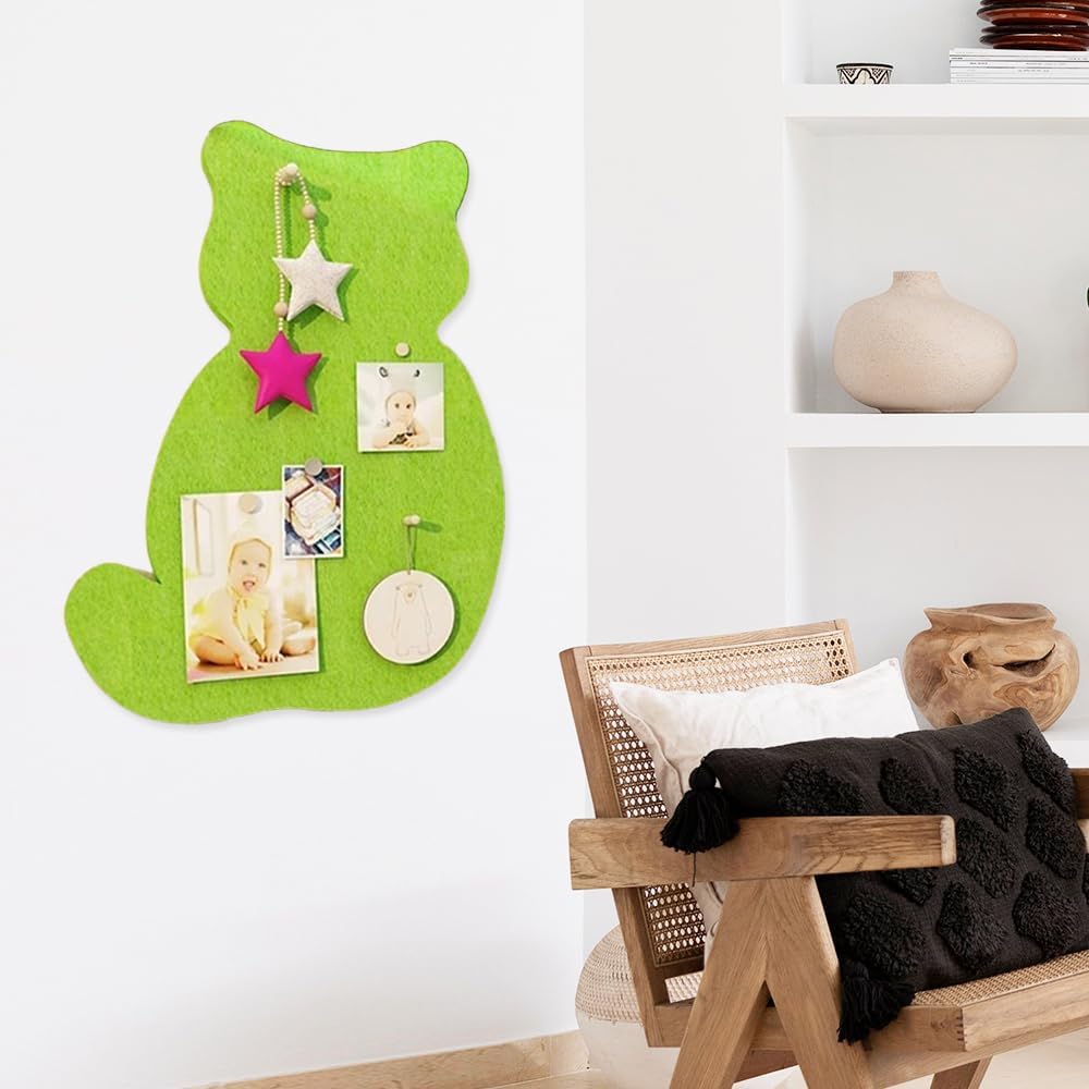 Pin Board Cat Cork Board 236x179 Inch Decorative Bulletin Board Wall Decor Green