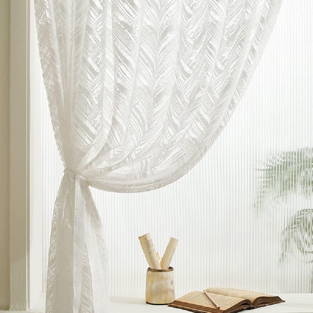 Simple Geometric Pattern Rod Pocket Curtains 2 Panels