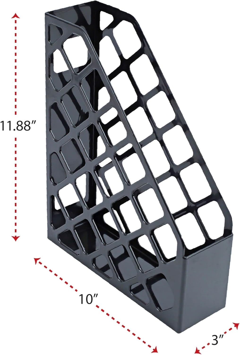 Universal 08118 Recycled Plastic Magazine File Black