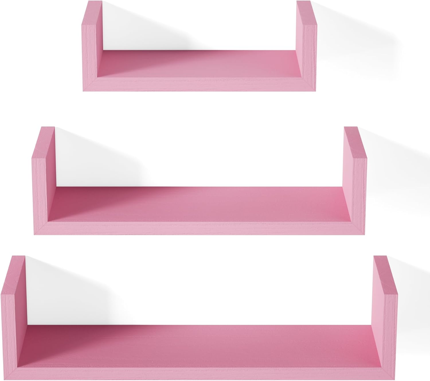 SRIWATANA Pink Floating Wall Shelves