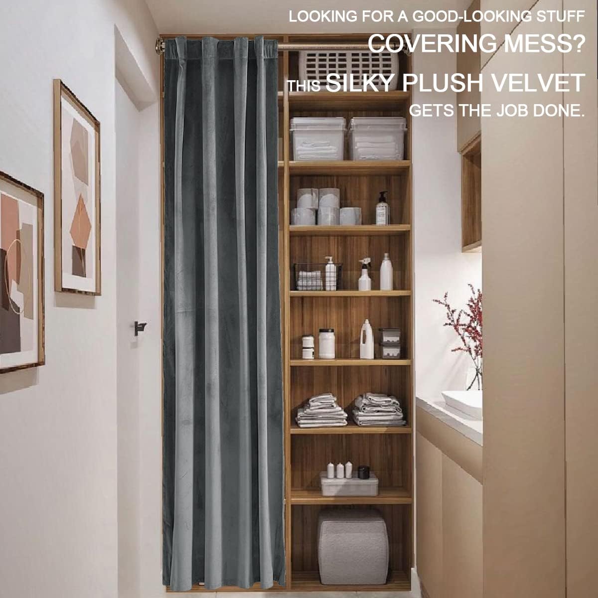 XTMYI Velvet Privacy Room Divider Curtains