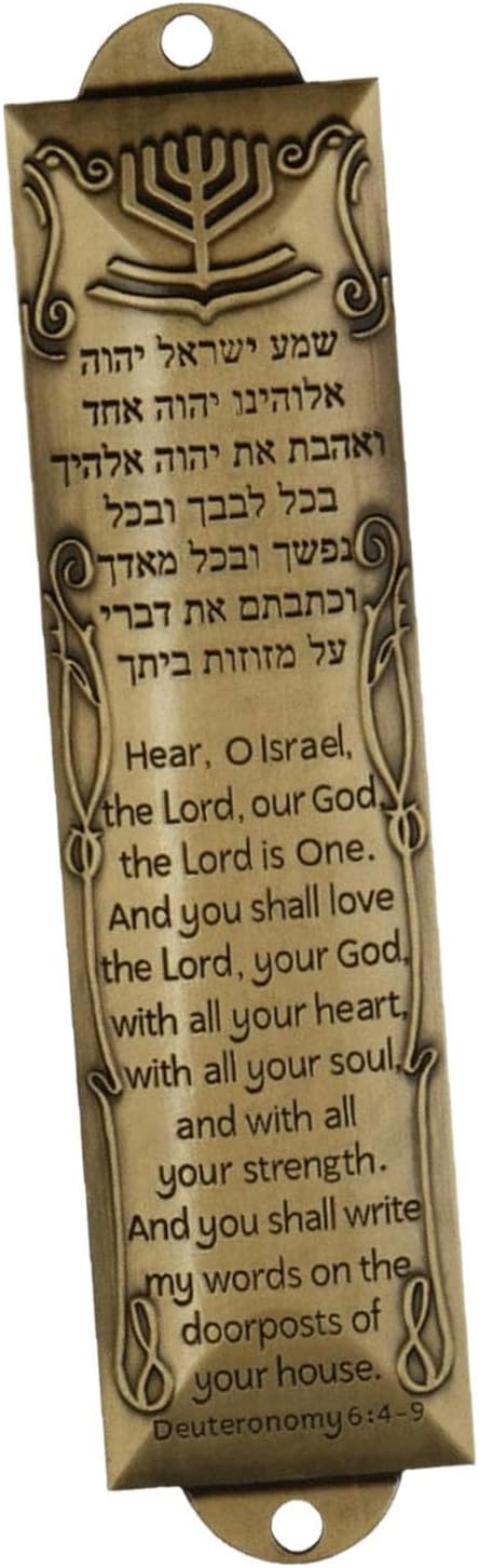 3X Mezuzah Wall Decor Plaque Ornament Metal Blessing Door Ornament Jewish Gift