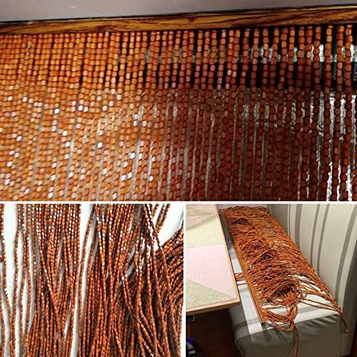 Natural Bamboo Beaded Door Curtain for Privacy