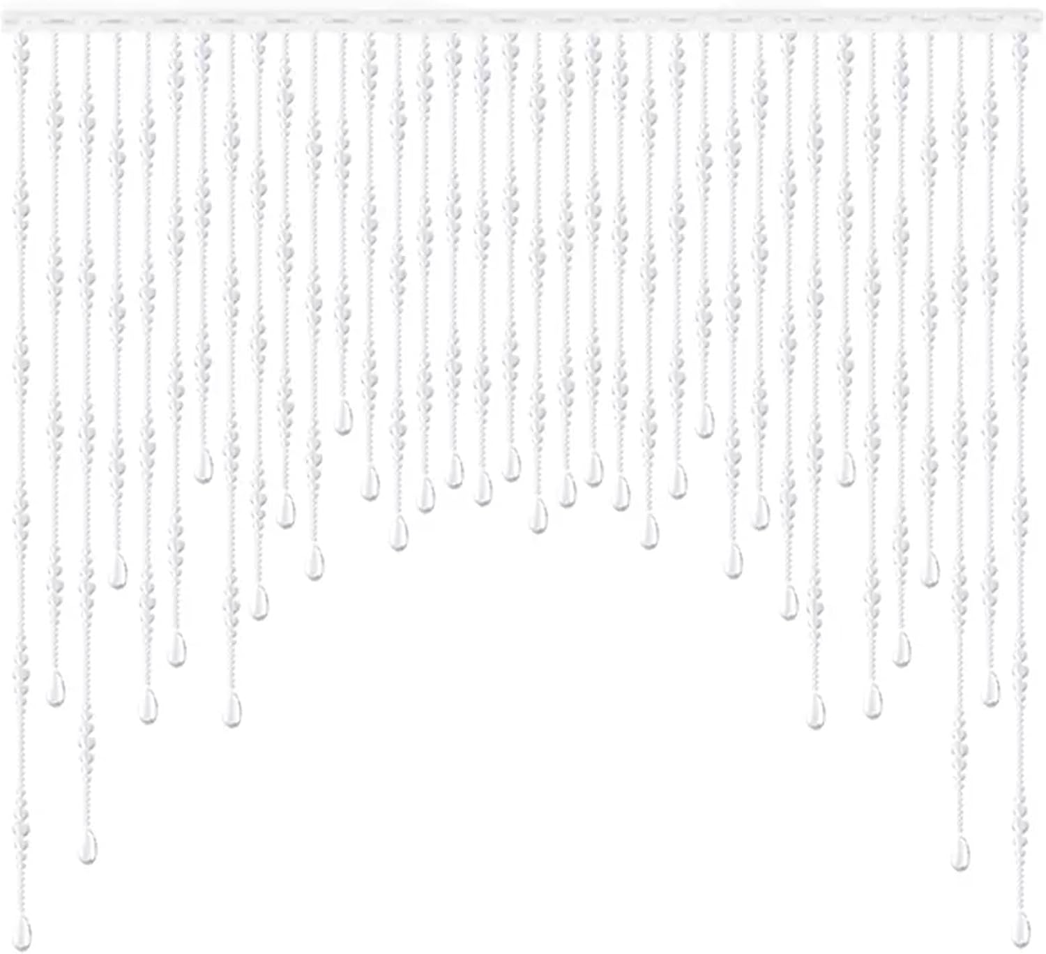 EMYJAY Clear Crystal Beaded Curtain for Doorway