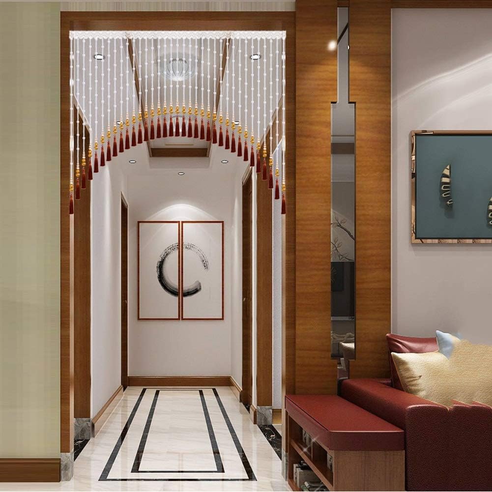 Beaded Curtain with Crystal Beads for Door and Window Decoration