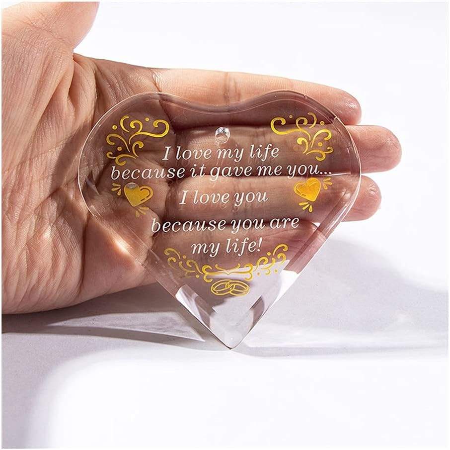 SAIYI K9 Crystal Handmade Heart Hanging Ornament Gift for Mom and Couples