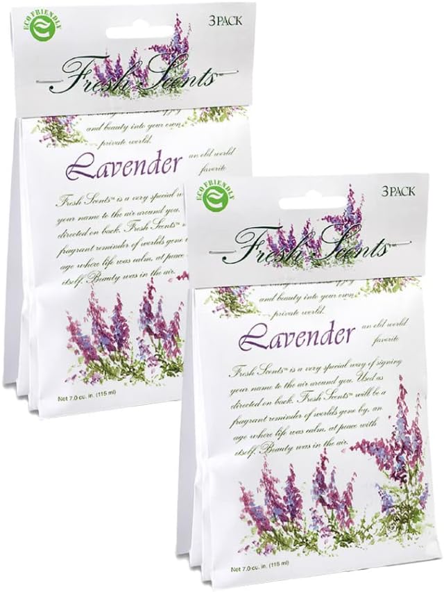 Fresh Scents Scented Sachet Packet Lavender 6 Pack