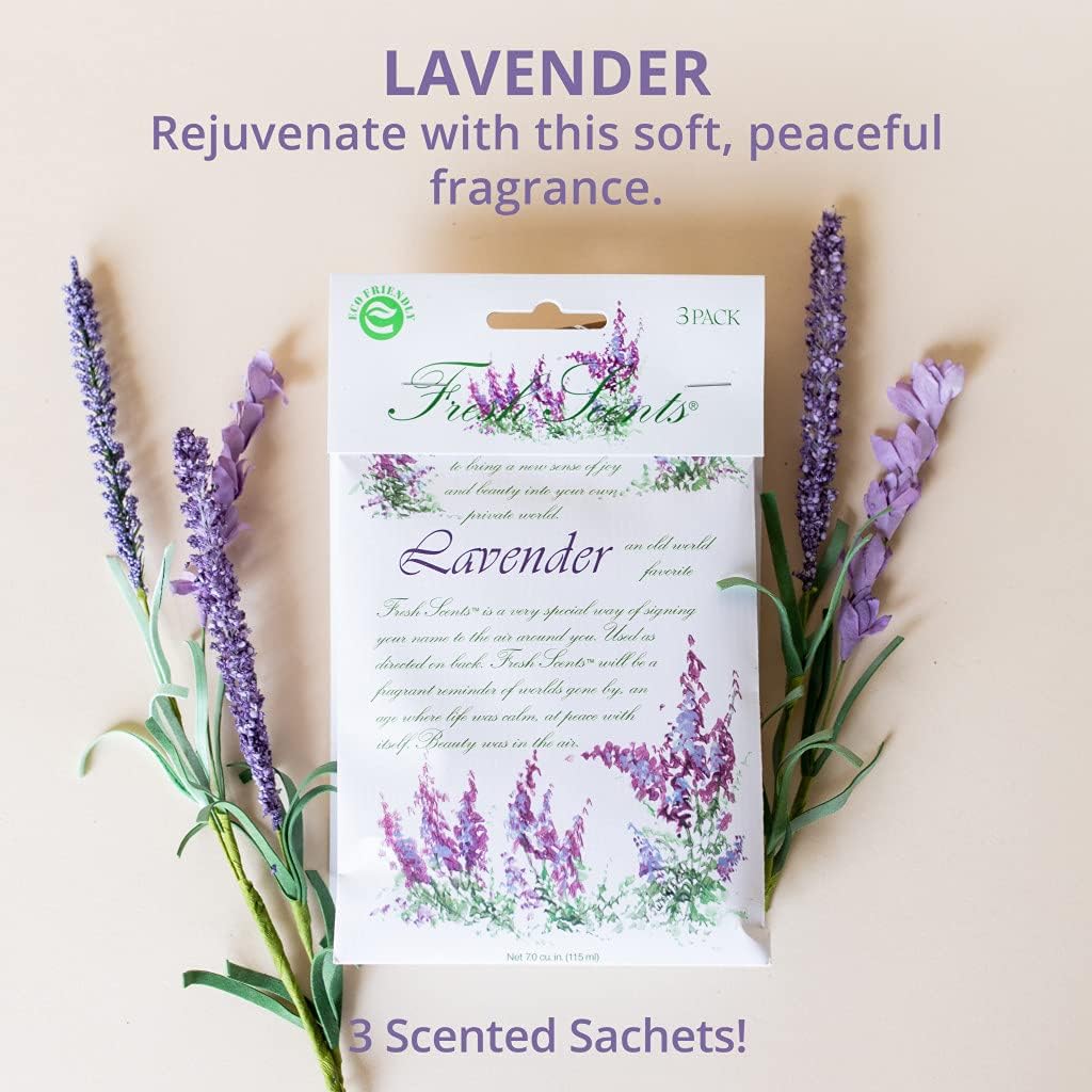 Fresh Scents Scented Sachet Packet Lavender 6 Pack