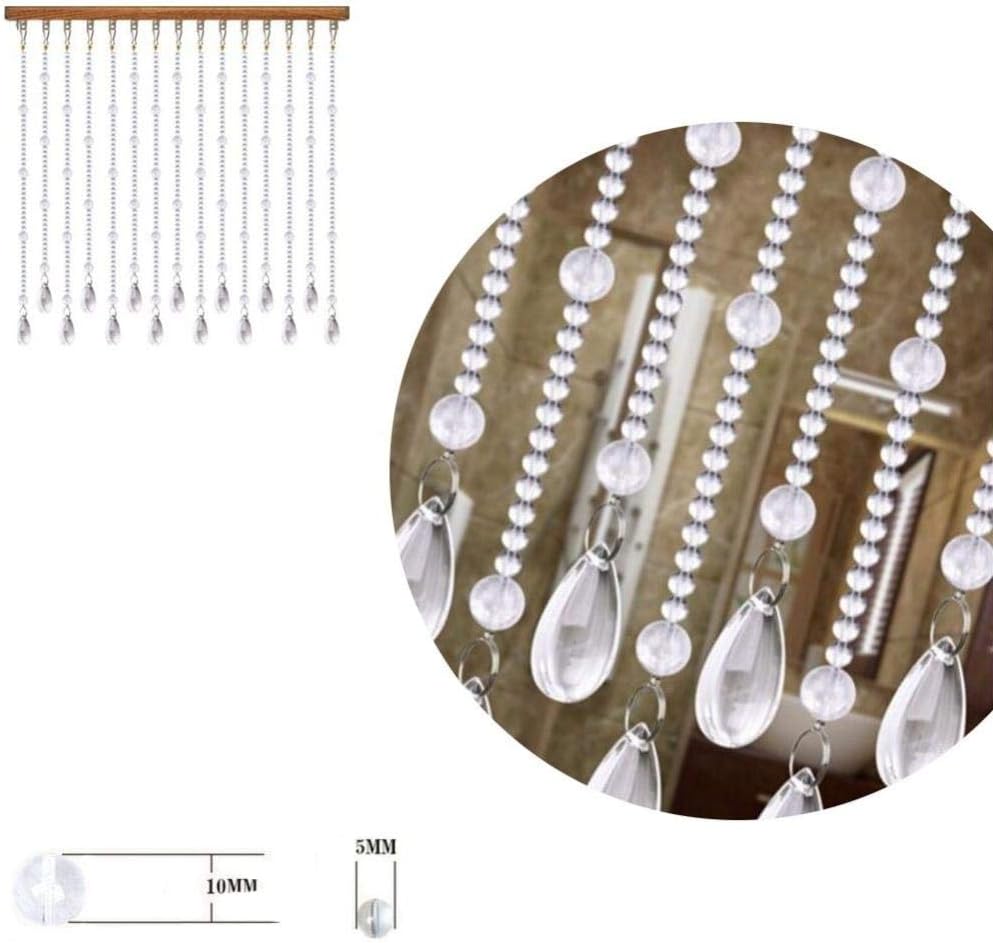 Beaded Curtains with Natural Crystal Hanging Strings for Living Room and Bedroom Wall Decor
