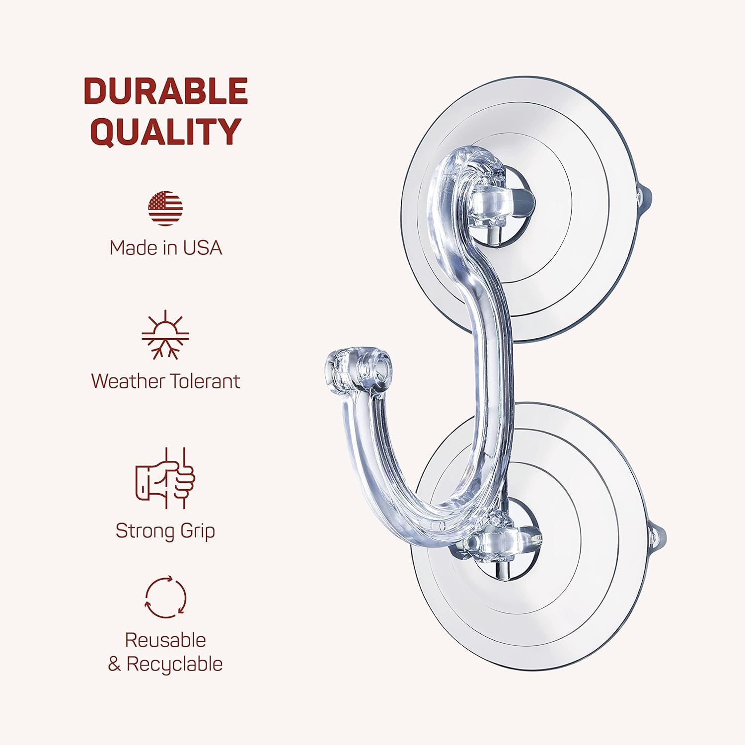 SEWANTA Giant Suction Wreath Hanger for Glass Doors
