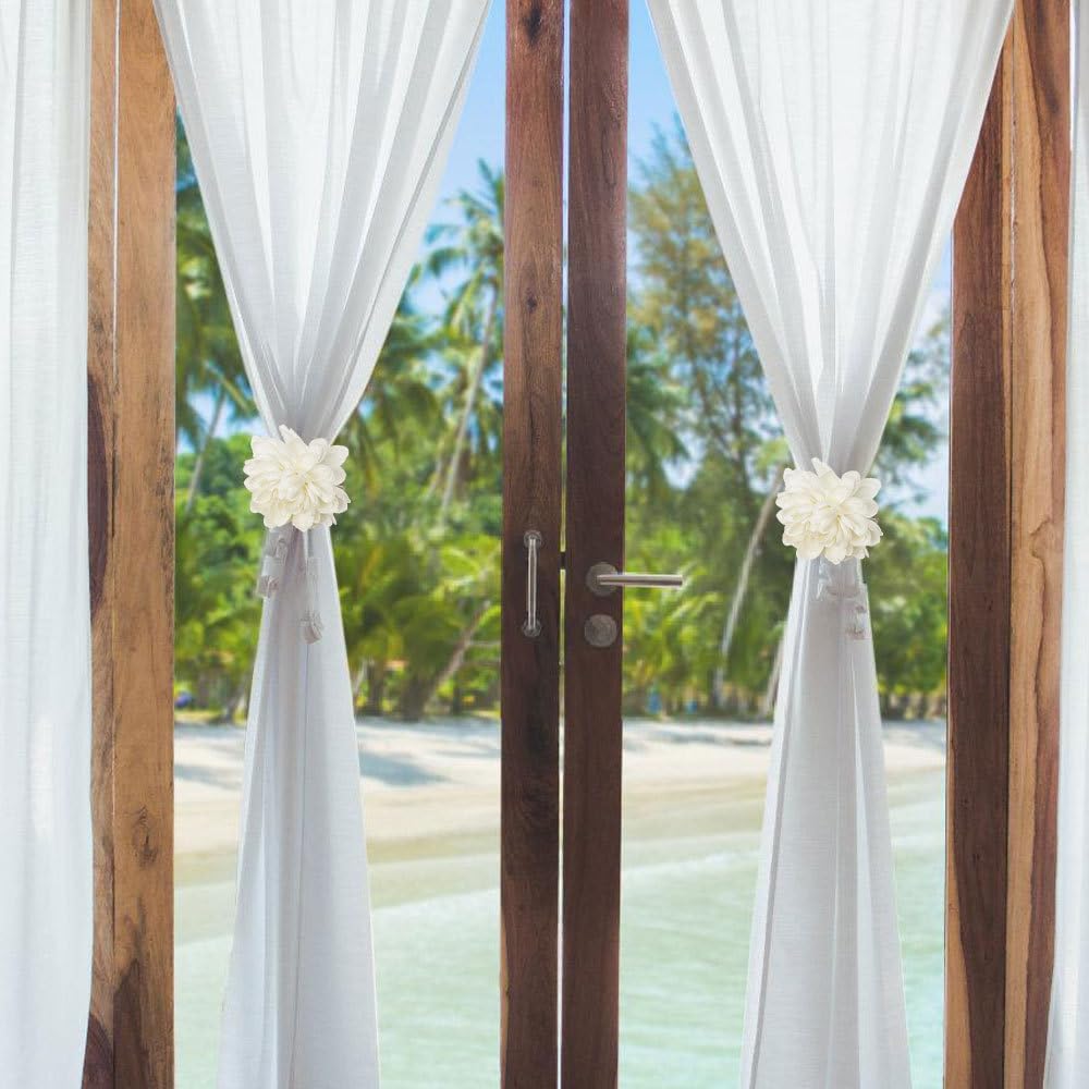 Floral Curtain Holdbacks 2PCS for Home Office Bedroom Decor