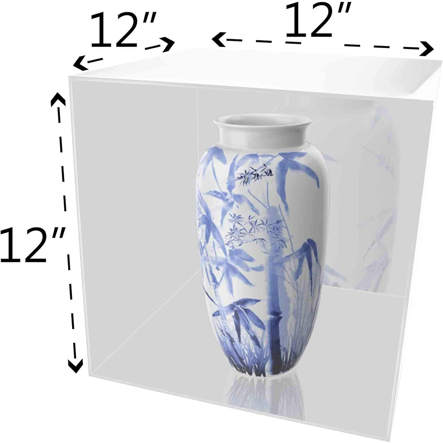 White Acrylic Display Cube Pedestal Art Sculpture Stan 12x12x12