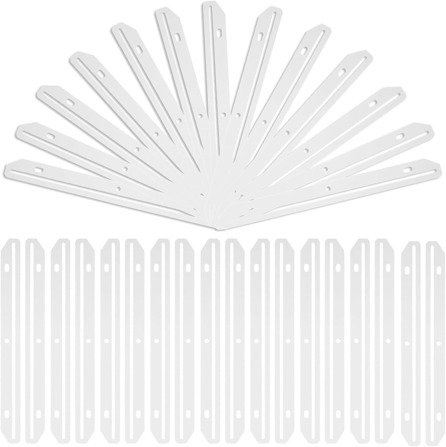 60 Pcs 3 Hole Magazine Holders for Binders 116 Inch Plastic Organizer