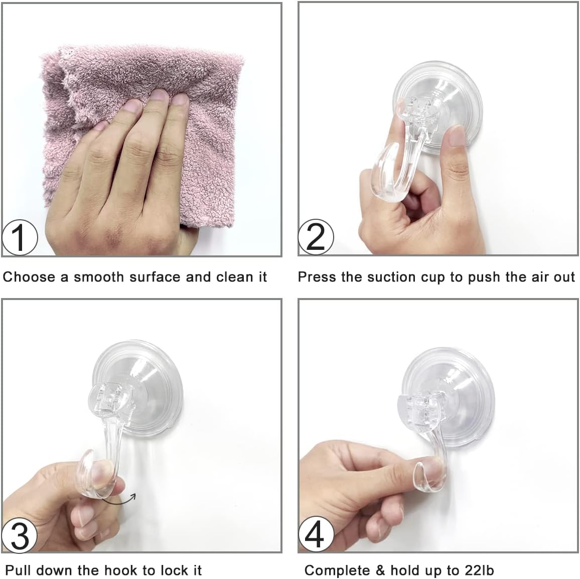 2 Pack Suction Cup Wreath Hangers for Glass Window
