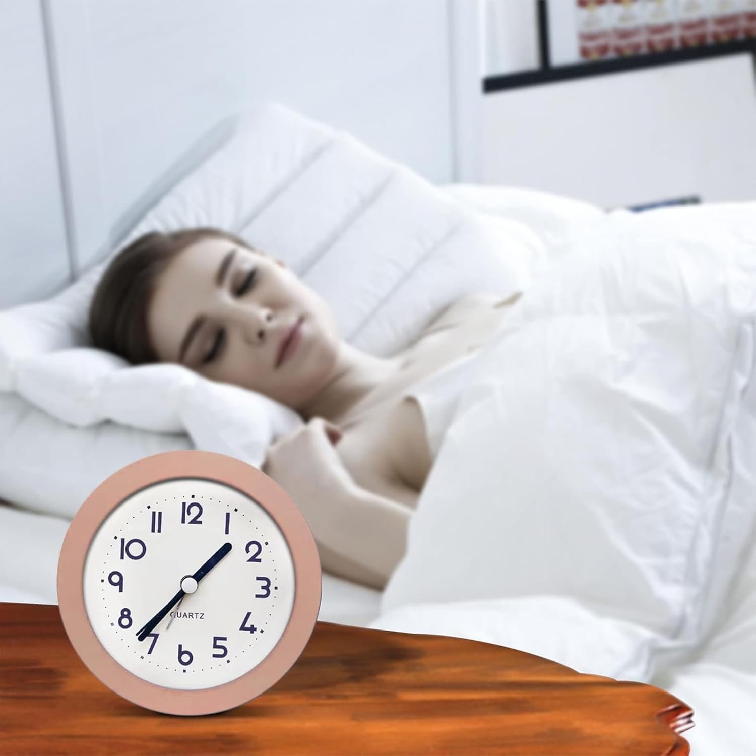 HIQU and HIST 4 Inch Pink Alarm Clock with Backlight