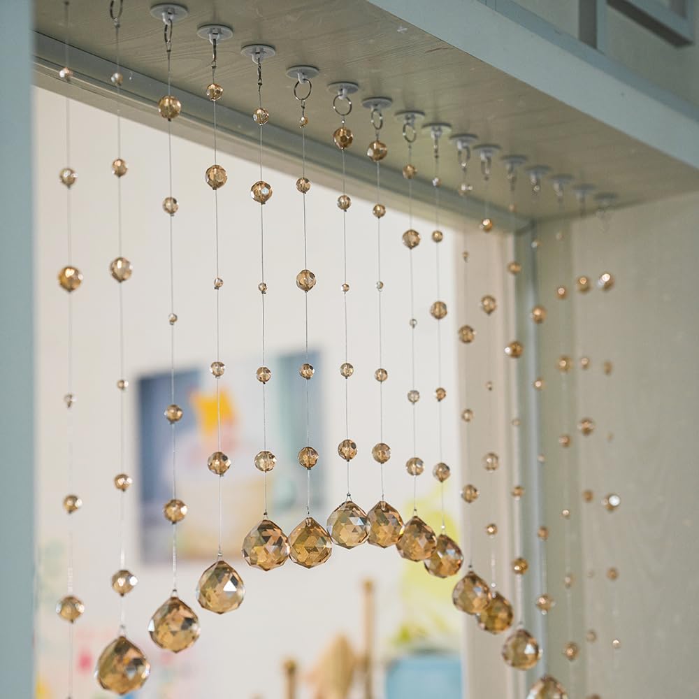 20 Strings Crystal Beaded Curtain for Arched Doorway