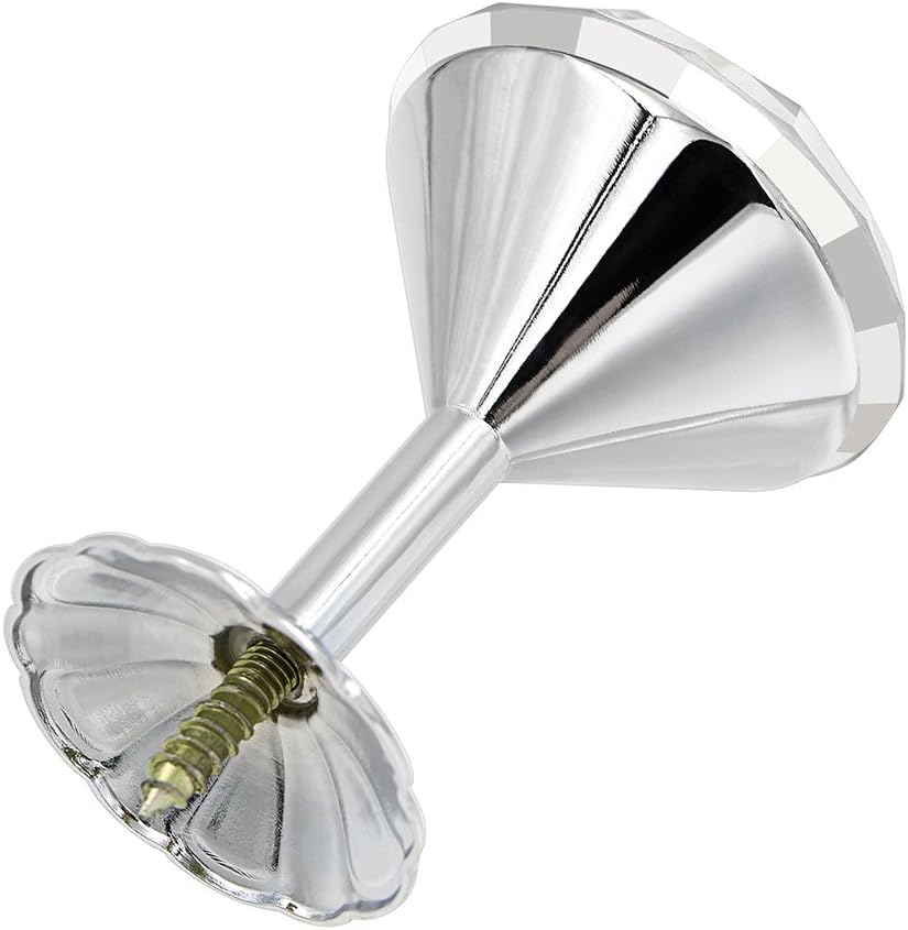 Sumnacon Classic Crystal Curtain Tiebacks 2 Pcs Silver 60mm