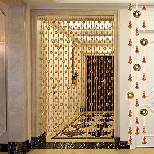 Tophacker Beaded Curtain Natural Wooden Beads Door String