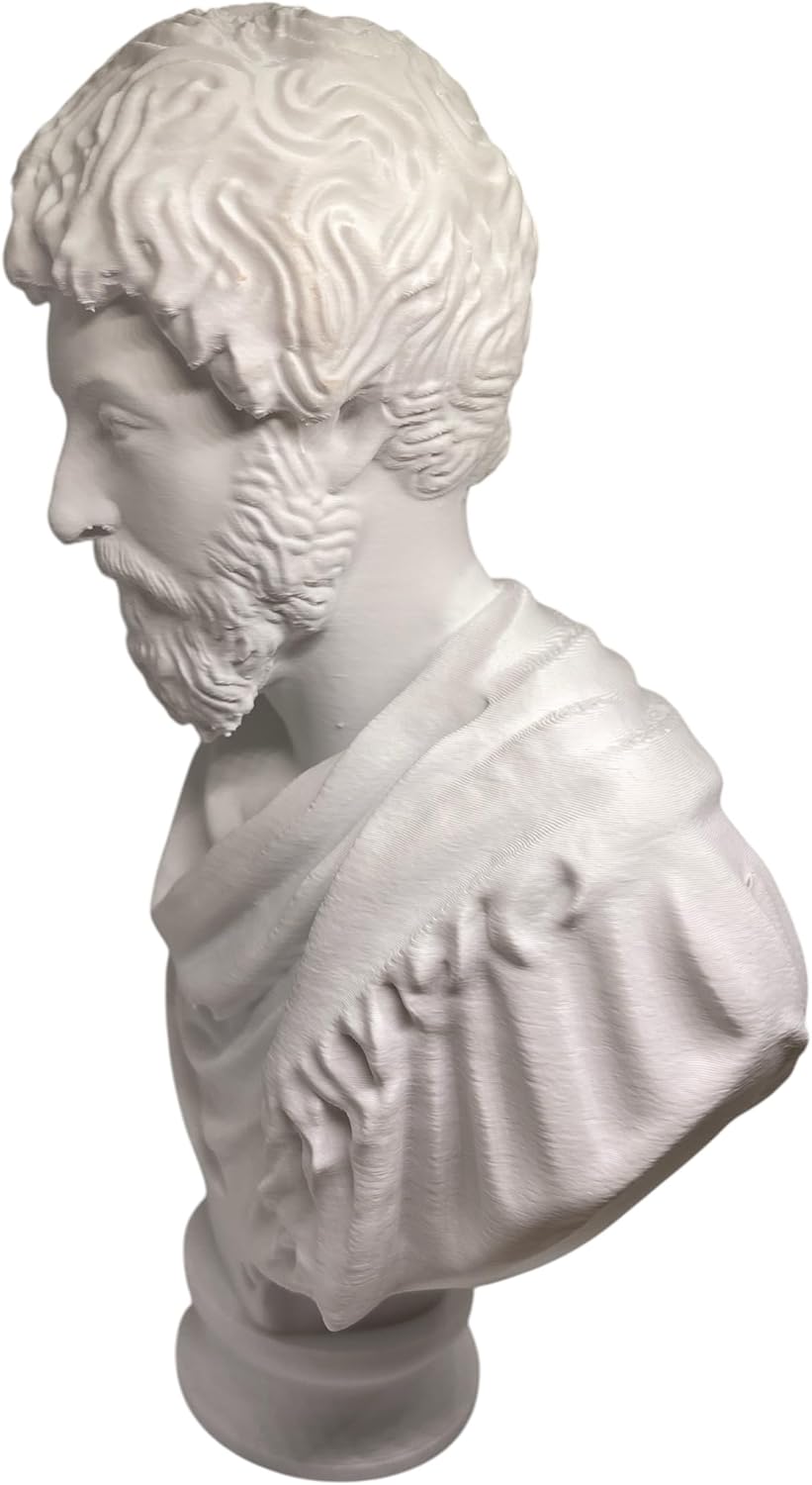 Marcus Aurelius Bust 3D Printed Sculpture 8 Inches