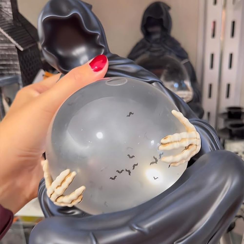 Gothic Grim Reaper Crystal Ball Snow Globe