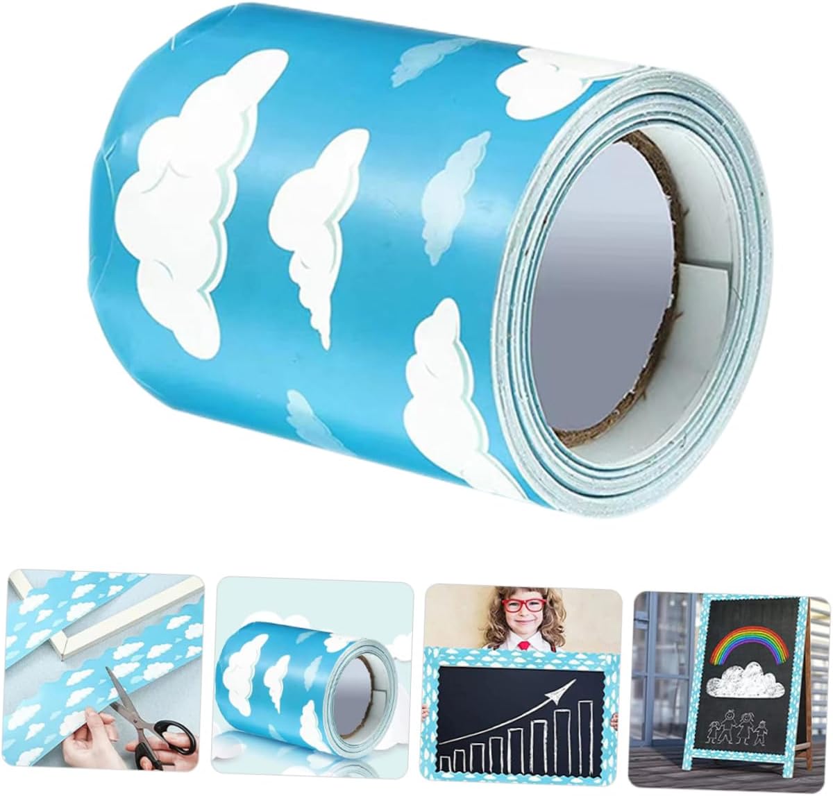 Zerodeko Cloud Pattern Bulletin Board Border Sticker Classroom Decor