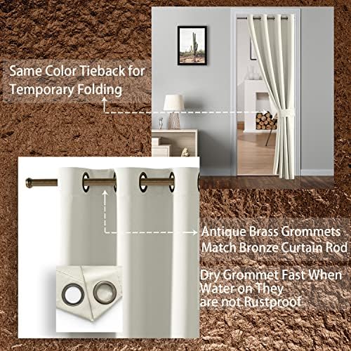 SHINELAND Door Curtain 52x80 Inch Vintage Design