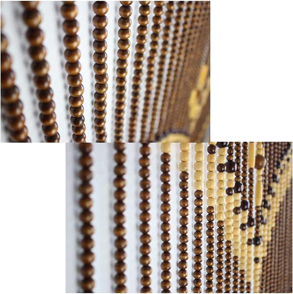 ZHOUXIAO Bamboo Wood Beaded Curtain for Doorways