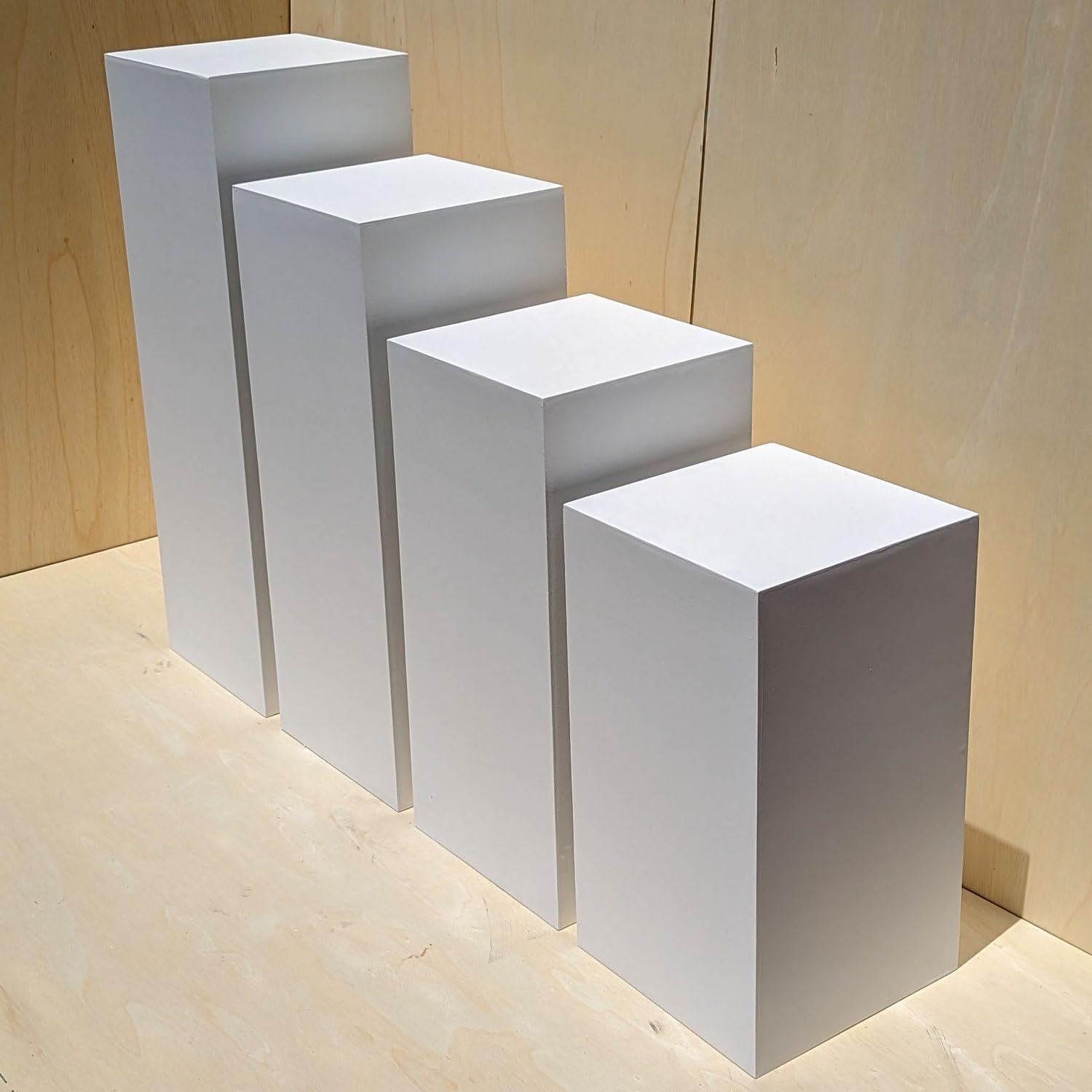 30 Inch x 12 Inch x 12 Inch Matte White Display Pedestal Stand