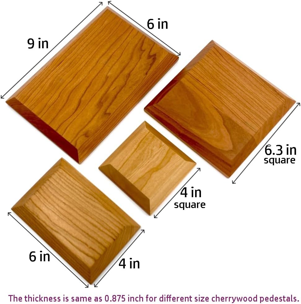 Solid Cherrywood Pedestal Display Base