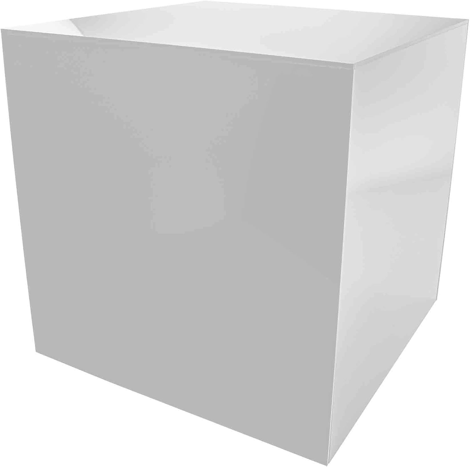 White Acrylic Display Cube Pedestal Art Sculpture Stan 12x12x12